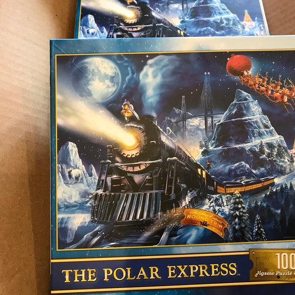 NIP Masterpieces Polar Express 550 or 1000 piece jigsaw puzzle race to the pole/polar express ride