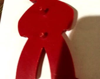 3 Vintage Tupperware,etc. cookie cutters: gingerbread boy /Santa/rocking horse 1970