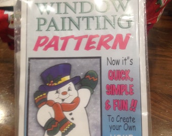 Window Painting pattern - snowman kit - 22 X 28” - signs of the Window Woman