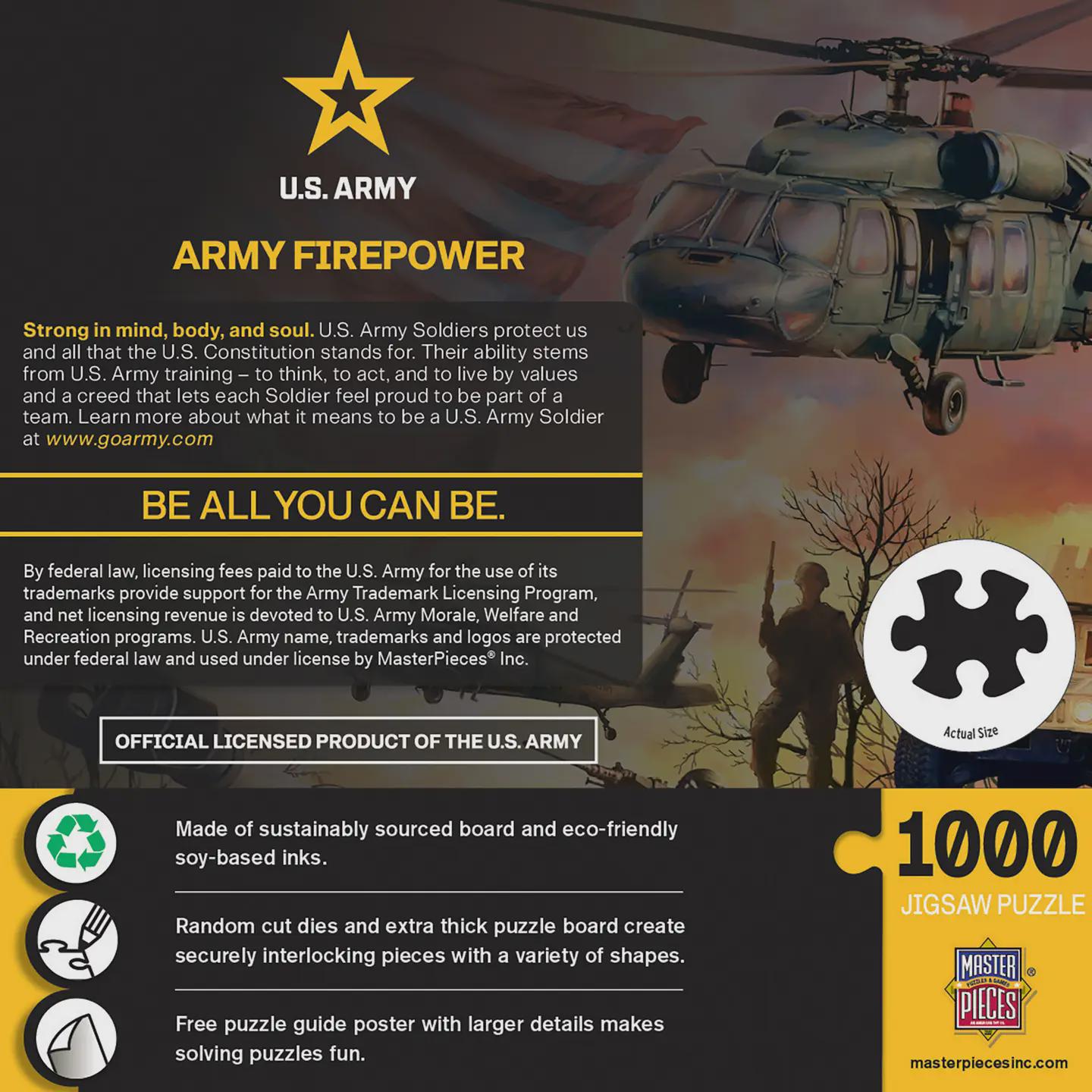 NIP Masterpieces US Army Jigsaw Puzzle - Bonus Poster Included