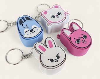 Chaveiros antiestresse com clicker de animais do Stray Kids da SKZoo (Kpop)