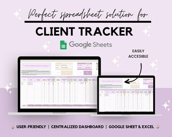 Trackersjabloon voor onboarding van klanten | Google Spreadsheets en Excel | Spreadsheet voor beheer van zakelijke klanten