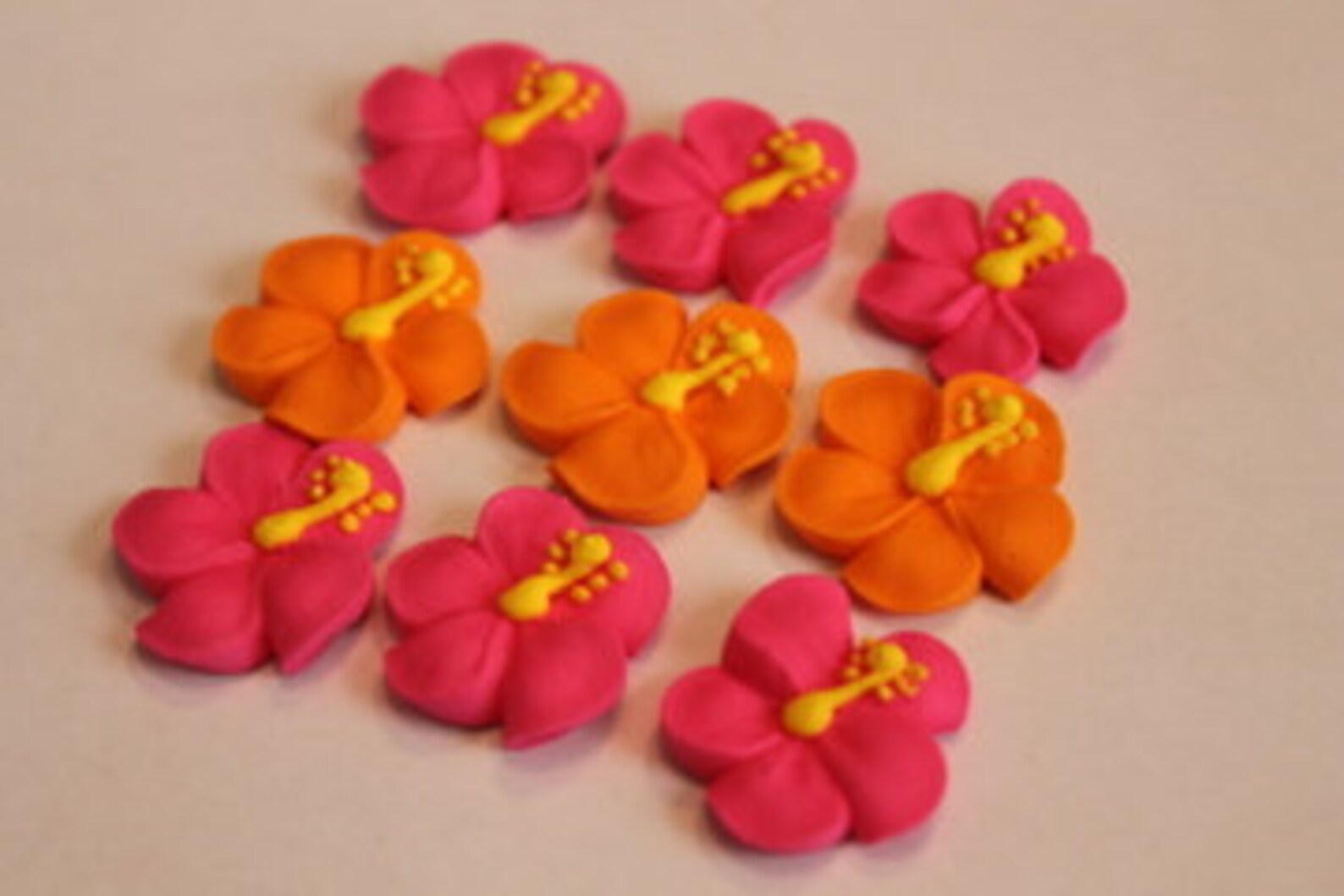 Hibiscus royal icing sugar flowers LOT of 100 Etsy
