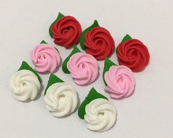 Mini Royal Icing Rosebud Pastel Pink - Etsy