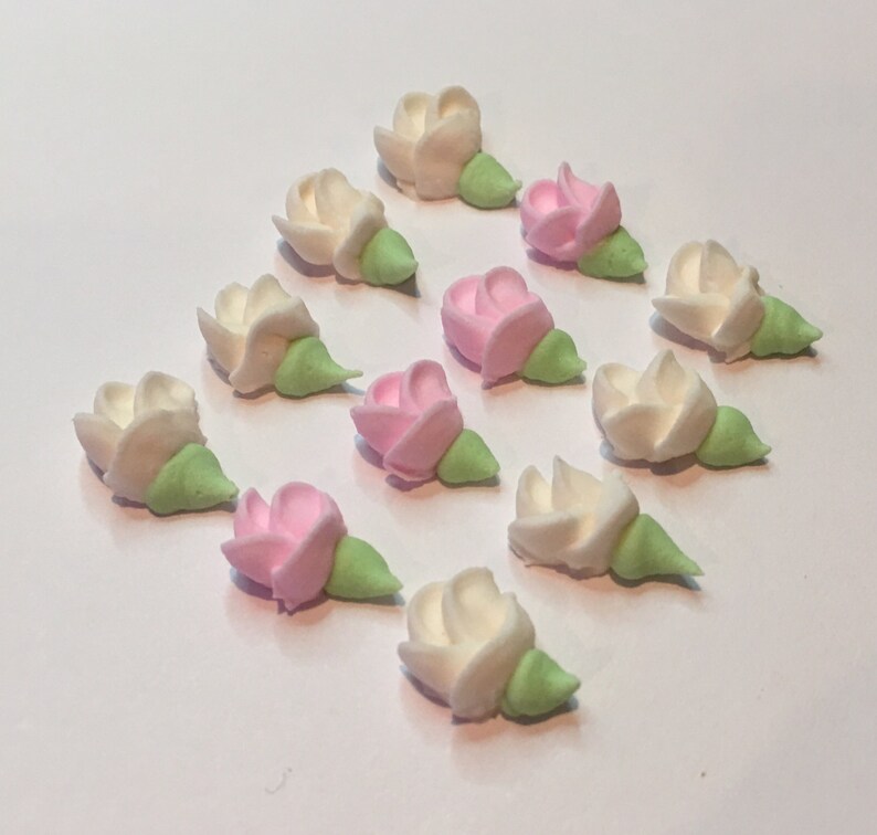 LOT of 100 Royal Icing Mini Flowers for Cookie Decorating Etsy