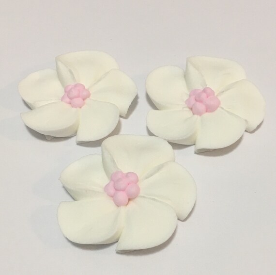 Lot Of 100 Royal Icing Flowers For Cake Decorating Sugar Etsy