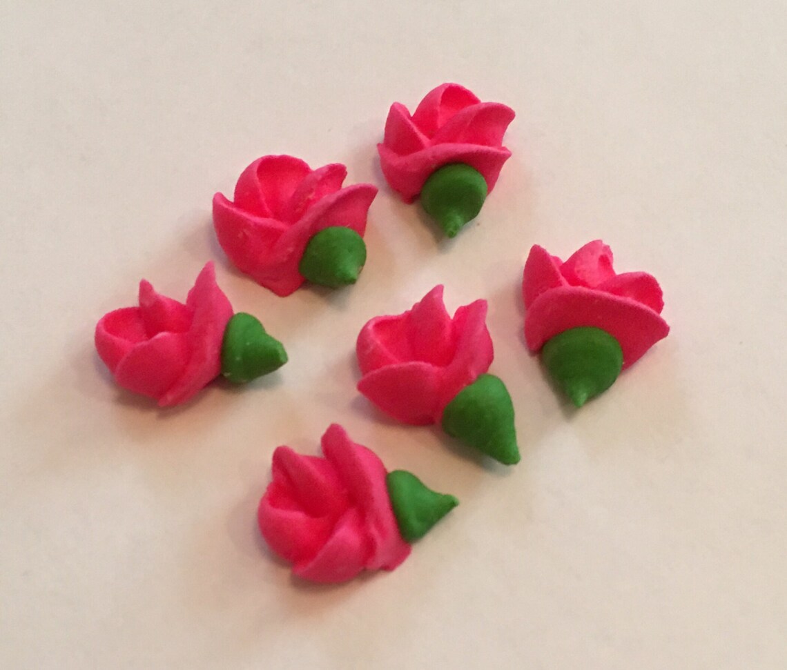 LOT of 100 Royal Icing mini flowers for cookie Decorating Etsy