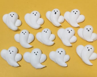50 white royal icing sugar ghosts  Approx size 3/4”