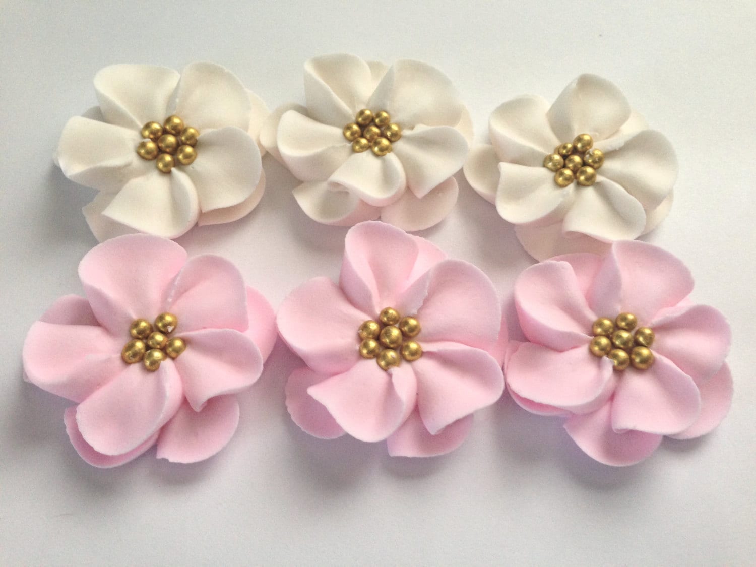 Sugar Flowers Lot Of 50 Royal Icing Flowers For Cake