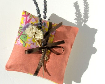 Linen lavender sachet - patchwork set