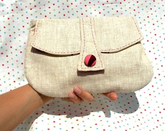 Linen Clutch purse