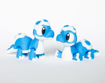 3D Printed Brontosaurus Dinosaur Toy, Flexi Articulated Dino Fidget, Pocket Pet Dinosaur, Sensory Toy Gift, Party Favor Animals for Kids