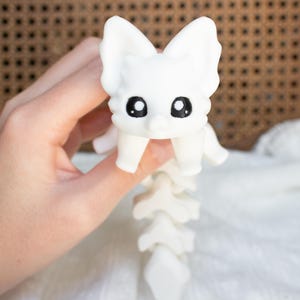 3D Printed Articulated Fox Fidget Toy, Cute Flexi Animal Figurine, Sensory Fox Gift for Kids, Adults, Desk Pet, Stress Relief Toy for Kids