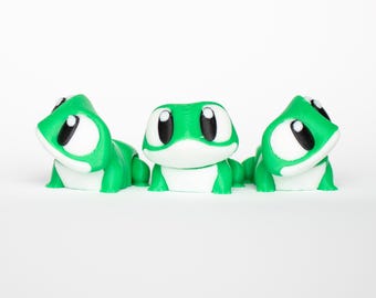 Cute Little Frog, 3D Articulated Fidget Toy, Sensory Toys, Mini Flexible Animal, Cute Pocket Pets, Flexi 3D Party Favors for Kids