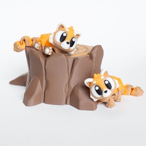 Cute Red Panda! 3D Printed Toy Flexi Articulated Animal Fidget, Pocket Pet Gift, Cute Desk Pet, Sensory Toy for Kids, Party Favor