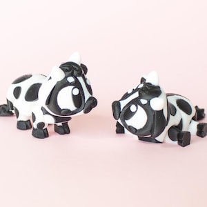 3D Printed Animals, Articulated Fidget Toy, Sensory Toys, Party Favors Animals, Cute Pocket Pets, Flexi Cow, 3D Printed Toys, 3 inch