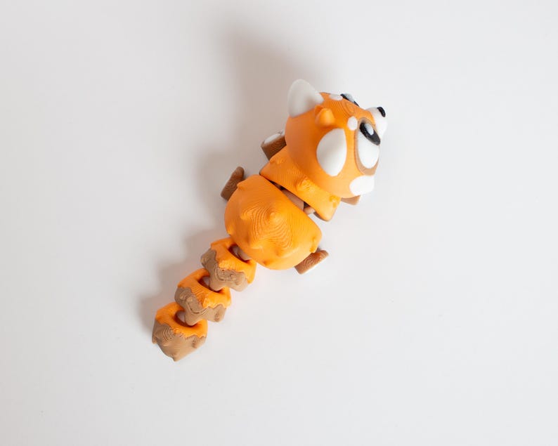 Cute Red Panda! 3D Printed Toy Flexi Articulated Animal Fidget, Pocket ...