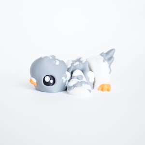 かわいい赤ちゃん鳩！3Dプリント動物、関節式フィジェットバード、感覚玩具、パーティーの記念品、ポケットペットギフト、3Dプリントフレキシブルアニマルバディ