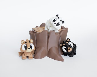 Baby Bear Bundle! Cute 3D Printed Animals, Articulated Fidget Set, Sensory Toys, Party Favors, Pocket Pets Gift, 3D Print Flexi Animal Buddy