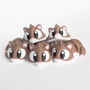 Joli bébé hamster ! Animaux imprimés en 3D, Jouets sensoriels articulés, Articles de fête, Cadeau de poche pour animal de compagnie, Impression 3D Flexi Animal Buddy