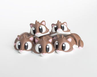 Cute Baby Hamster! 3D Printed Animals, Articulated Fidget Sensory Toys, Party Favors, Pocket Pets Gift, 3D Print Flexi Animal Buddy