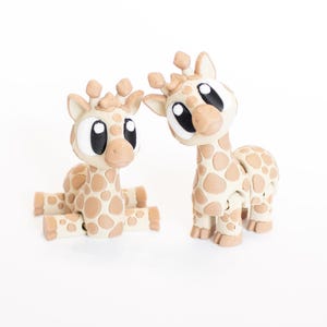 Cute Baby Giraffe! 3D Printed Animals, Articulated Fidget Safari, Sensory Toys, Party Favors, Pocket Pets Gift, 3D Print Flexi Animal Buddy
