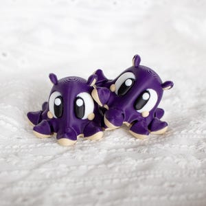 Cute Baby Octopus! 3D Printed Animals, Articulated Fidget Sea Creature, Sensory Toys, Party Favors, Pocket Pets Gift, 3D Print Flexi Buddy