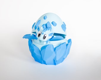 3D Printed Dragon with Egg, Flexi Dragons, 3D Printed Animals, Articulated Dragon Fidget Toy, Sensory Toys, Party Favors, 3D Printed Toys