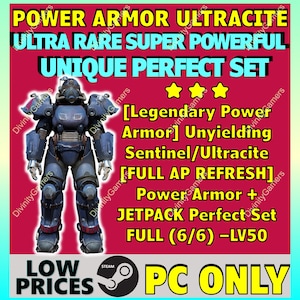 Fallout 76 PC: Ultracite Unyielding Sentinel Perfect Power Armor / Snelle levering