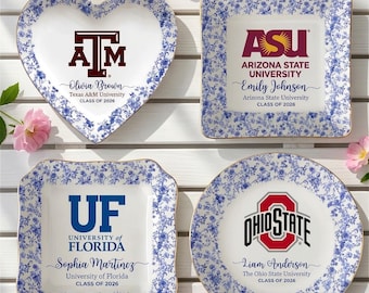 Custom College Logo Trinket Dish, Graduation Jewelry Tray, Personalized Ring Dish (Class of 2026)