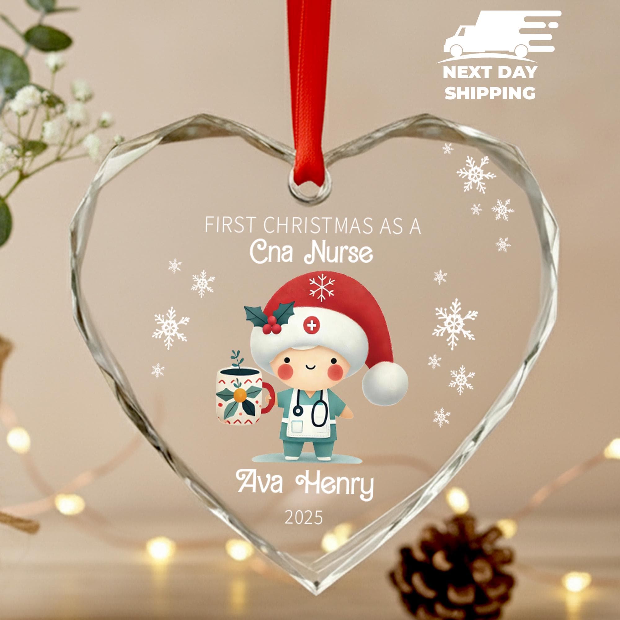 Christmas CNA Nurse Ornament, First Christmas As A CRA Nurse Ornament, Holiday Gift For Nurse, Nurse Graduation Gift, Hospital Xmas Party