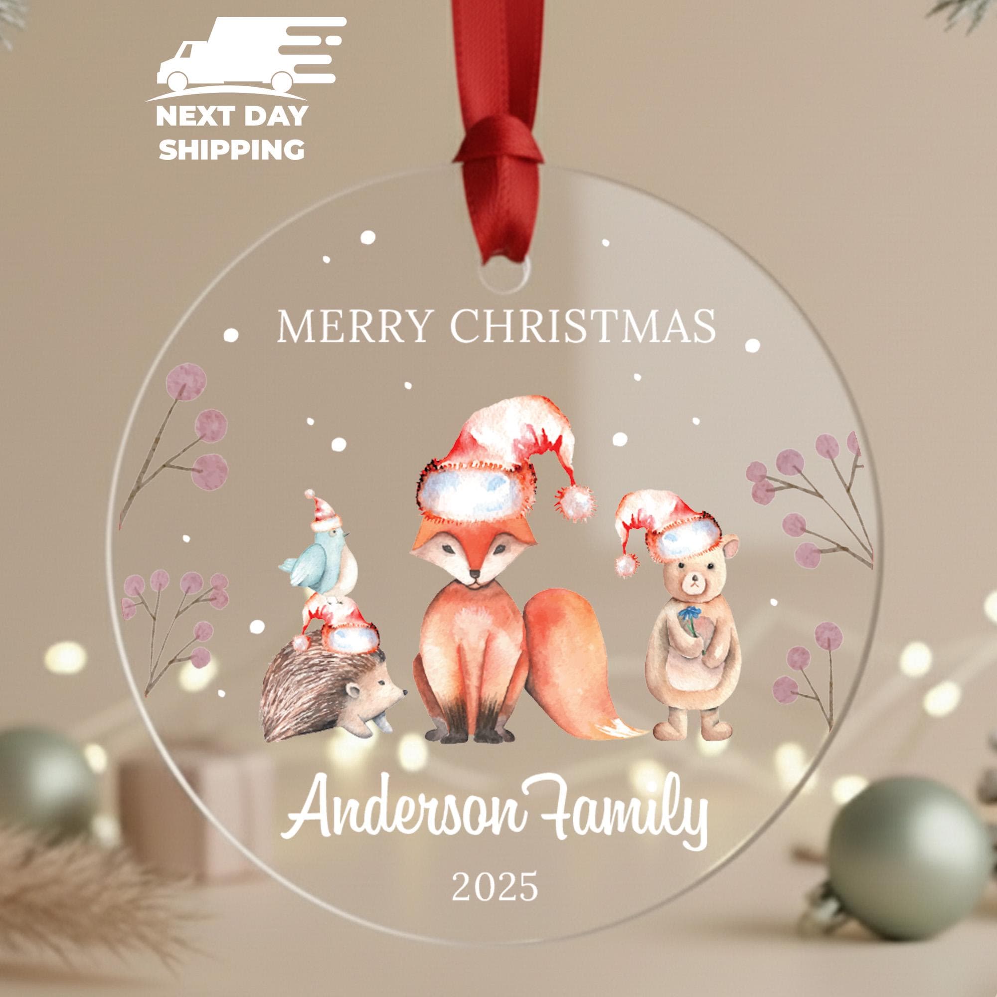 2025 Christmas Ornament For Family, Custom Family Name Keepsake, Gift For New Family, Christmas Gift, Gift For Best Friends, Merry Christmas