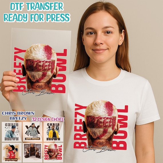 Chris Brown DTF Transfer: Breezy Bowl Heat Transfer Prints