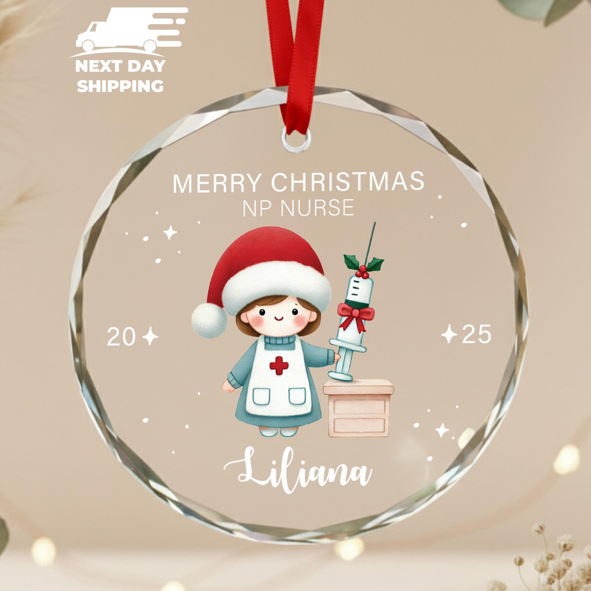 Personalized Nurse Practitioner Ornament With Name, Custom Christmas NP Gifts, Nurse Practitioner Appreciation Gift, NP Keepsake Ornament