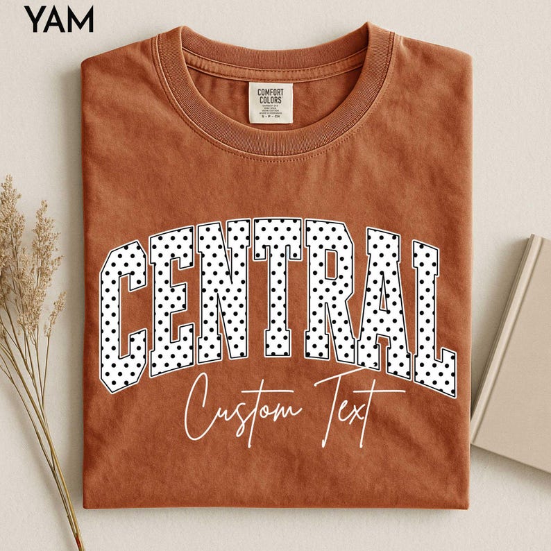 Custom School Mascot Shirt, Replace CENTRAL With Your Text, Add ...