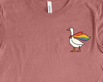 Pride Goose Shirt, Funny LGBT Shirt, Silly Goose Shirt, Queer Shirt, Ally Pride Shirt, Cute Pride Shirt, Human Rights Shirt, Trans Ally Tee