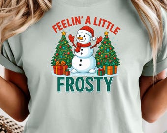 Christmas Snowman Shirt, Comfort Colors Christmas Shirt, Christmas Tree Shirt, Christmas Party Shirt, Women's Christmas Gift Shirt, Frosty