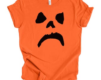 Funny Halloween Shirt, Sad Ghost Face Tee, Spooky Season T-Shirt, Halloween Shirt for Women, Cute Fall Shirt, Vintage Halloween Tee