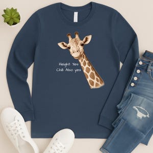 Giraffe Shirt, Animal Lovers Tshirt, Safari Tee, Nature Lover Shirt, Cute Giraffe Shirt, Zoo Animal Shirt, Giraffe Lover, Funny Long Sleeve