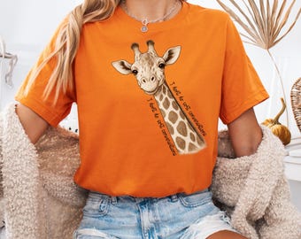 Camiseta de jirafa, camiseta para amantes de los animales, camiseta de safari, camiseta para amantes de la naturaleza, camiseta de jirafa linda, camiseta de animales del zoológico, camiseta para amantes de las jirafas, camiseta divertida de animales