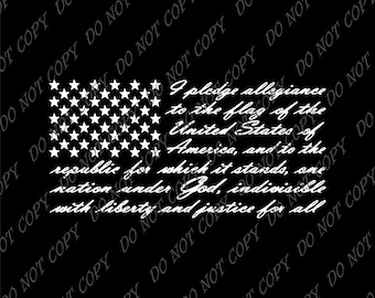 pledge of allegiance svg png, american flag svg png