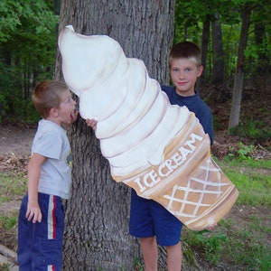 Large Wood Vintage Style Ice Cream Sign Cutout Vintage Style Roadside sign