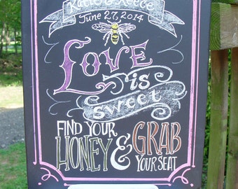 Chalkboard Art Sign - Wedding sign - chalkboard