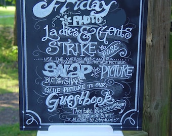 Chalkboard Sign Throwback Friday PHOTO PROP Wedding  Art  for you Wedding or event Sign  Unframed 16 x 20