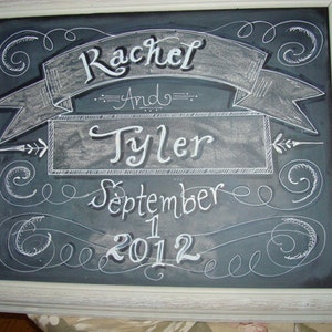 Chalkboard Art Sign Wedding Signage size Large Unframed 16 x 20 image 5