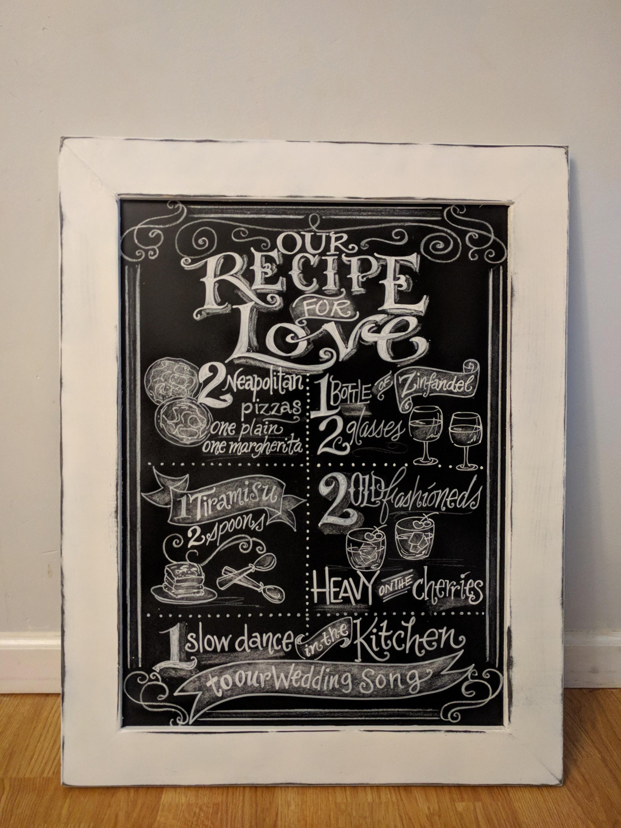 Vintage Framed Chalkboard Art Sign