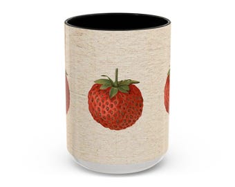 Strawberry Accent Coffee Mug - Berry Cute Drinkware for Coffee Lovers