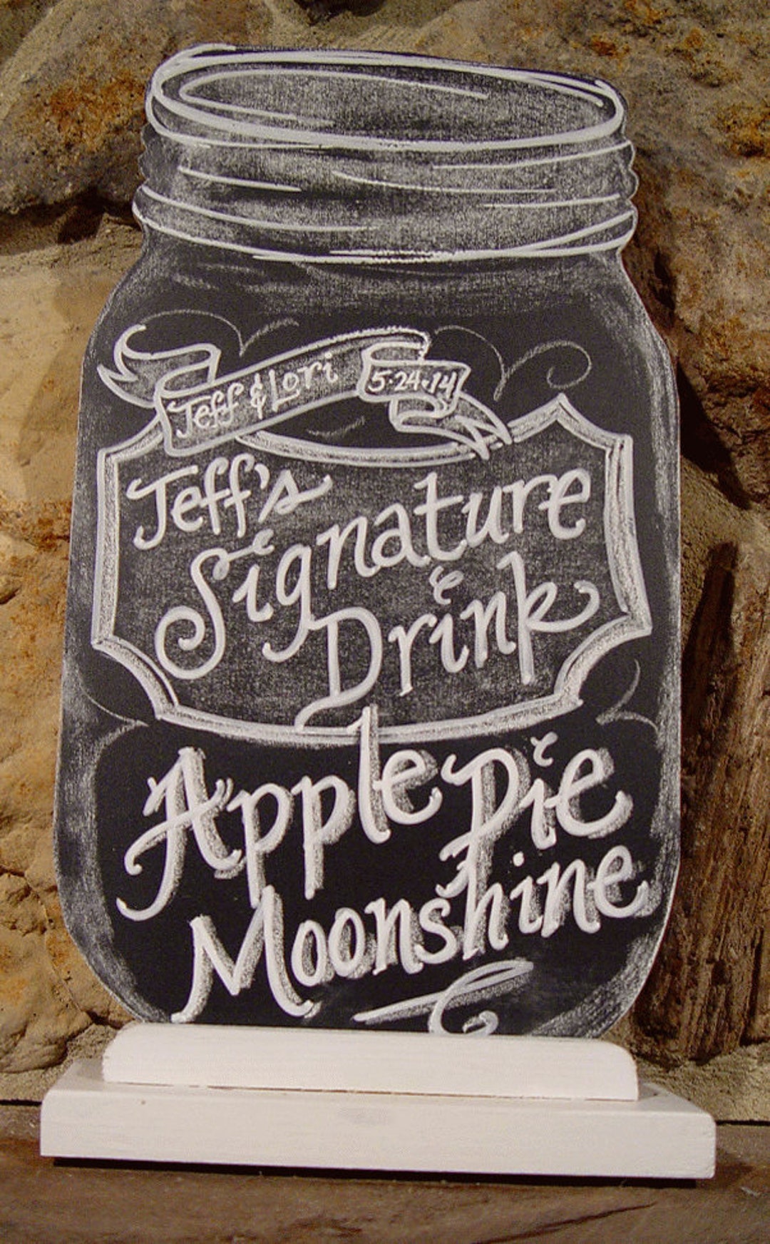 Mason Jar Chalkboard Sign: Custom Signature Drinks, Wedding Decor - Etsy