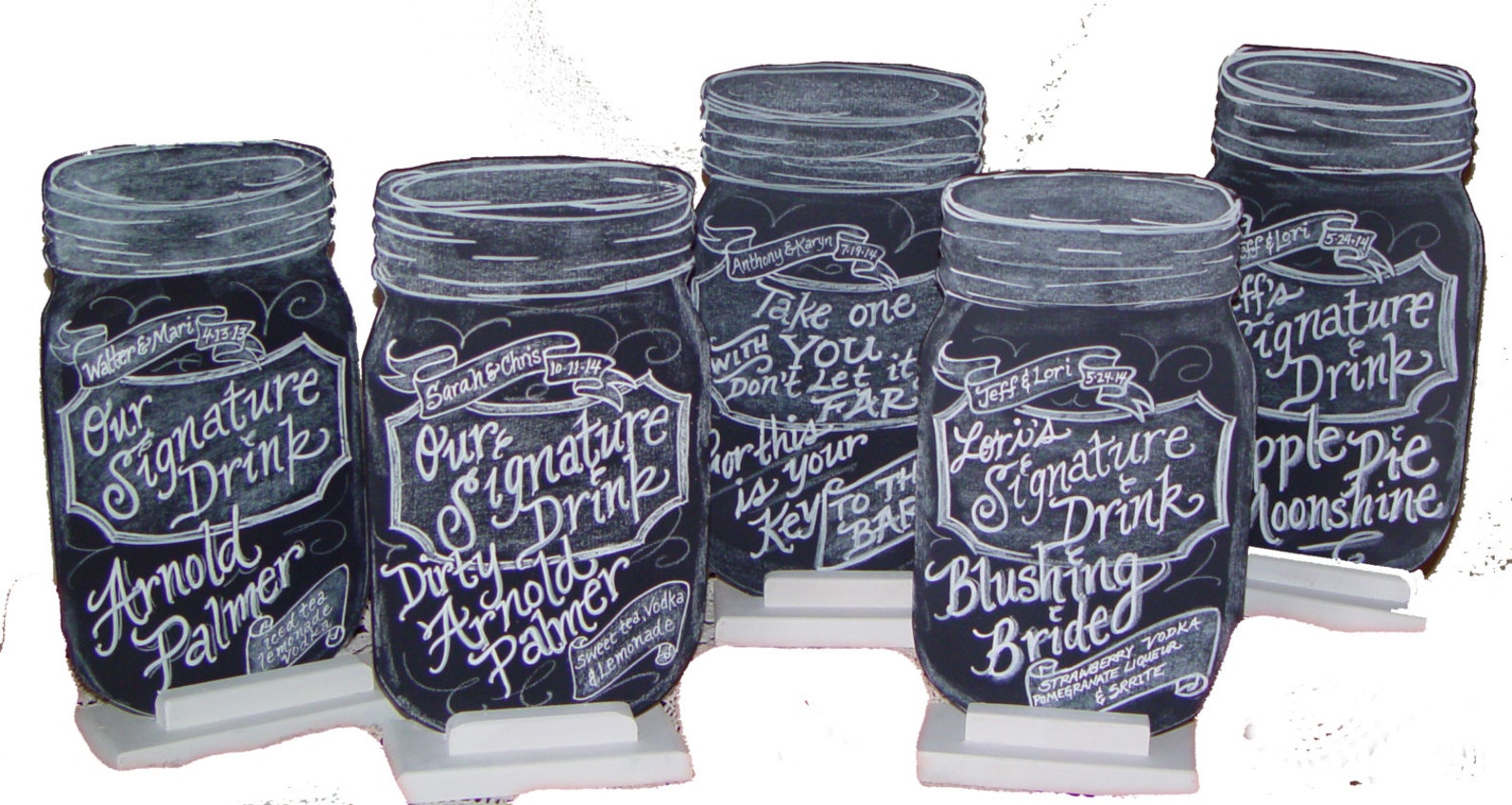 Mason Jar Chalkboard Signature Drinks Chalkboard Mason Jar Etsy UK