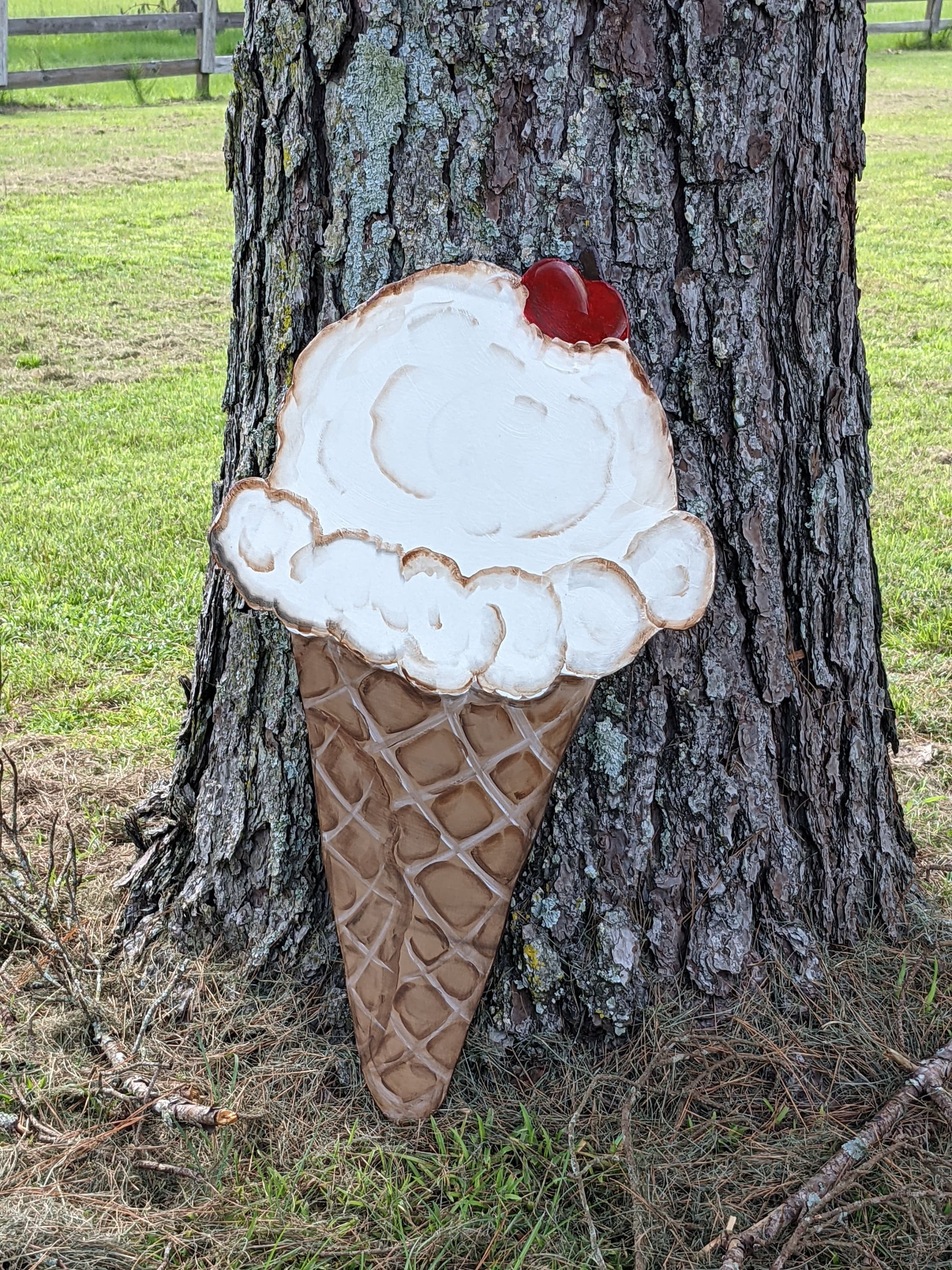 ICECREAM CONES TIGER OPEN SHIRT ＆PANTS Whimsical Tiger in Ice Cream Cone Illustration